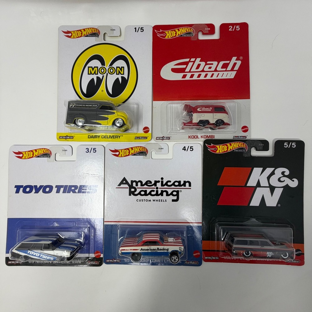 Hot Wheels Premium Pop Culture Speed Graphics 2023 Complete Set Real Riders